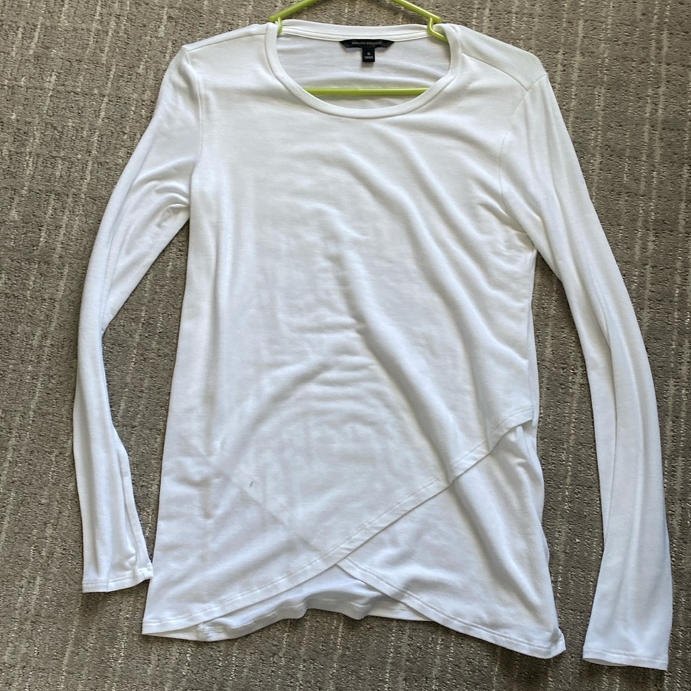 Banana Republic white long sleeve top